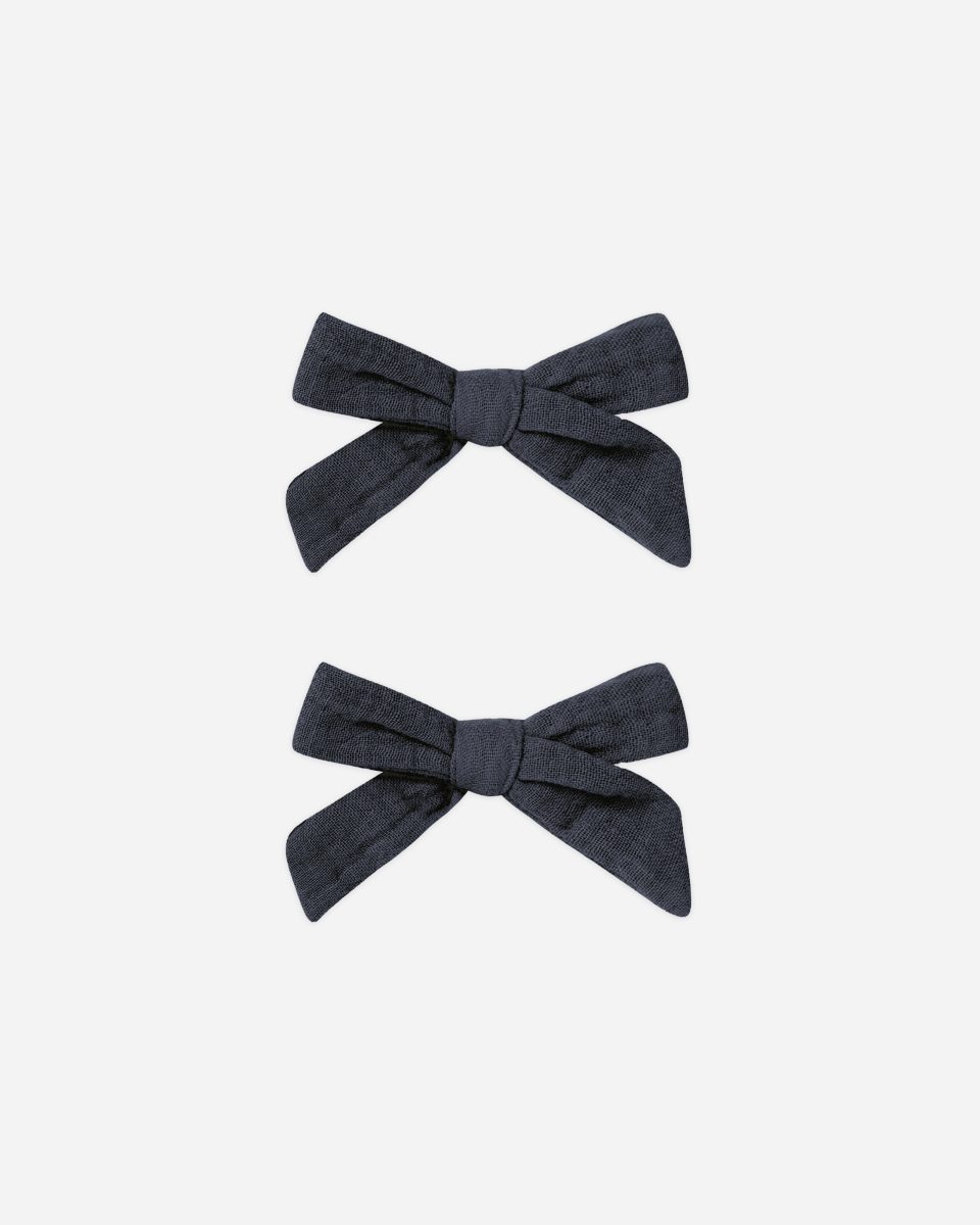 Bows. Set Of 2 || Navy