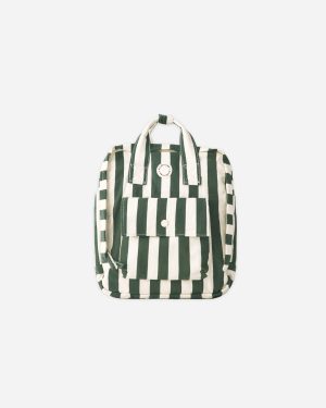 Mini Backpack || Green Stripe