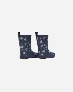 Rainboot || Blue Floral