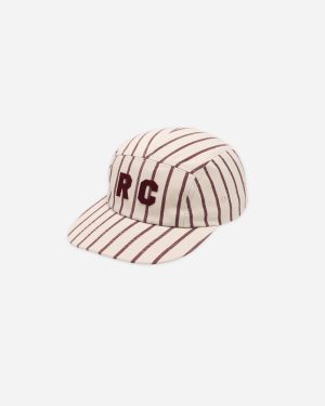 Skater Hat || Burgundy Pinstripe