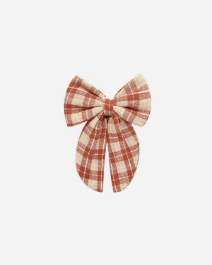 Oversized Bow || Red Plaid
