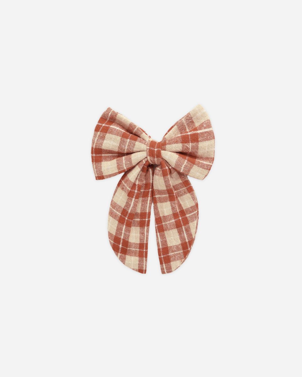 Oversized Bow || Red Plaid
