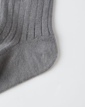 Ribbed Socks || Brown. Dusty Blue