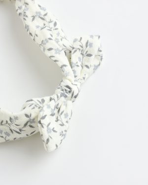 Baby Bow Headband || Blue Vines