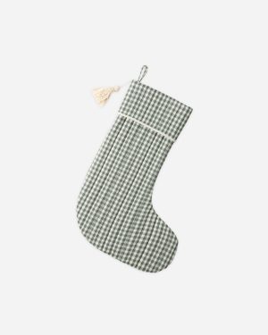 Christmas Stocking || Evergreen Gingham