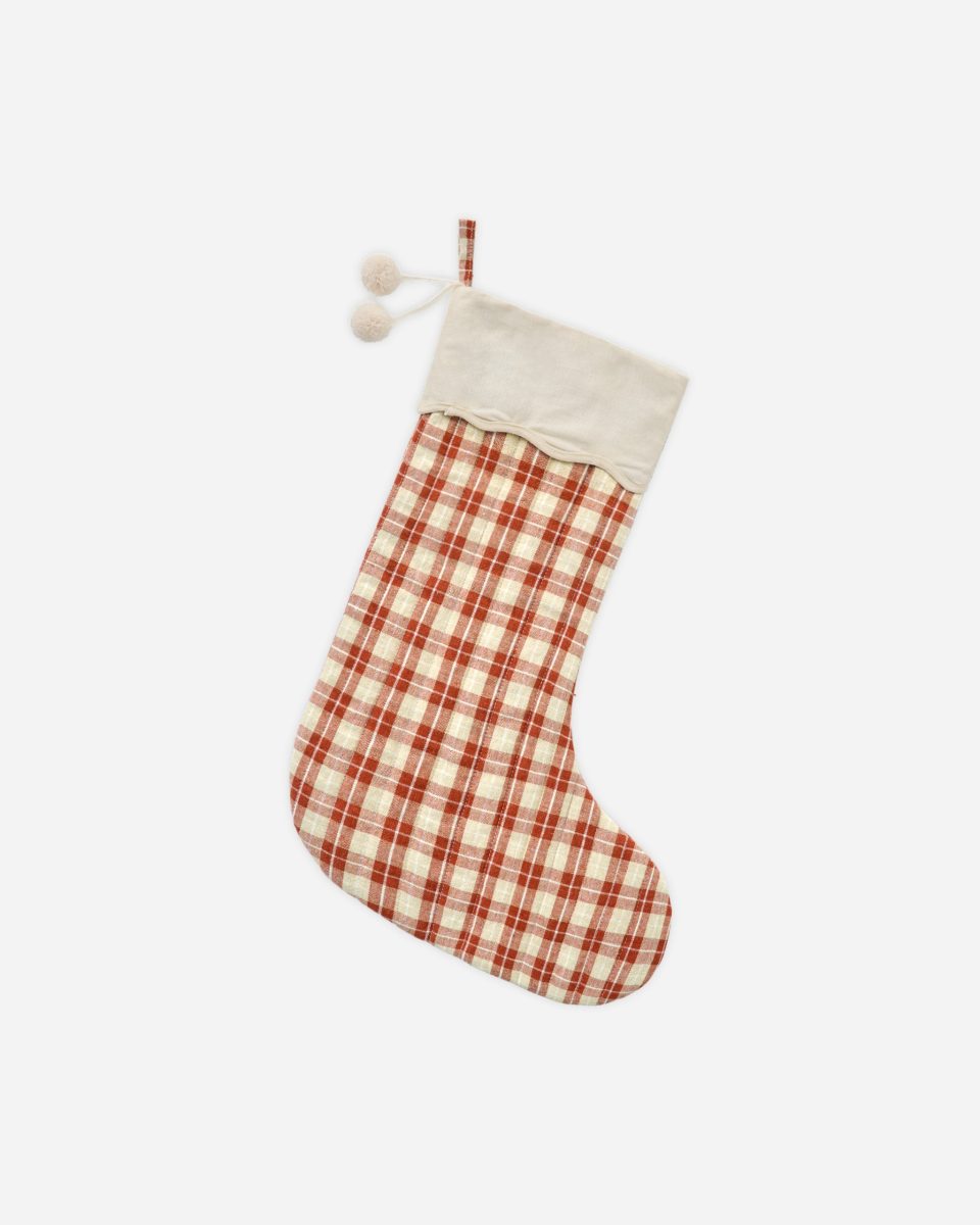 Christmas Stocking || Red Plaid