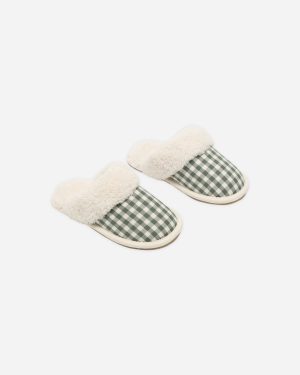 Slippers || Evergreen Gingham