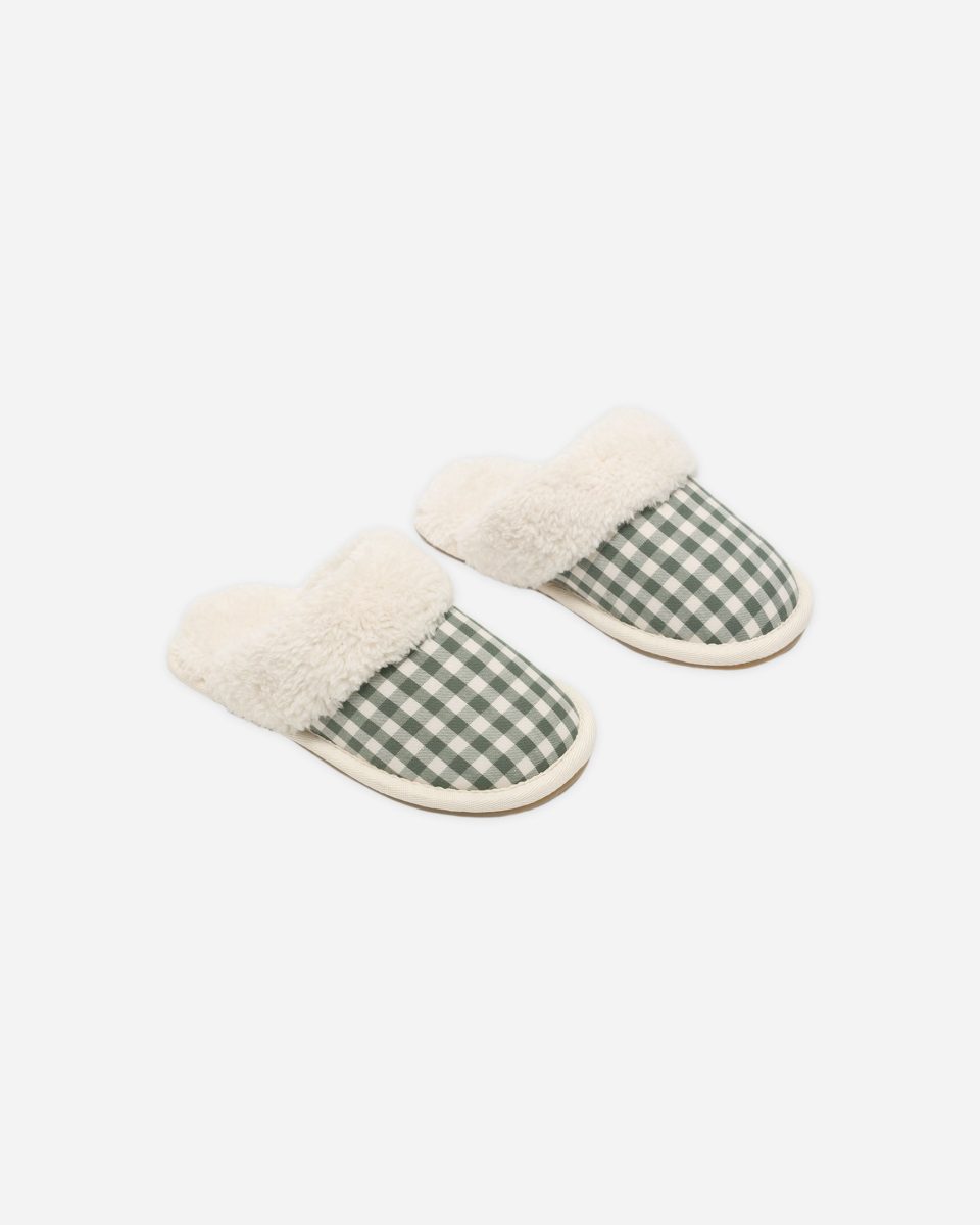 Slippers || Evergreen Gingham