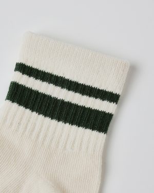 Stripe Socks. Set of 2 || Brown + Green Stripe