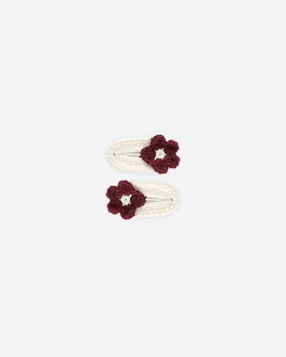 Crochet Clips || Burgundy