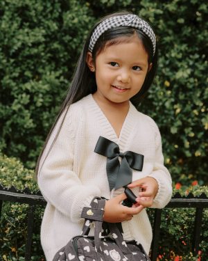 Knotted Headband || Black Gingham