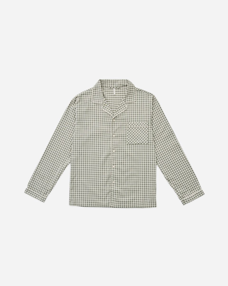 Men's Pajama Top | Evergreen Gingham