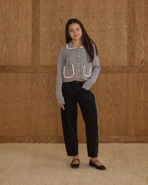 Collared Cardigan || Dusty Blue