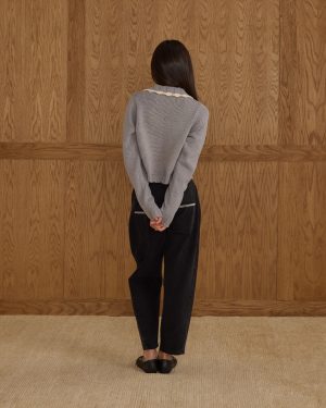 Collared Cardigan || Dusty Blue