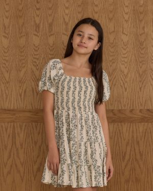 Emily Dress || Green Vines