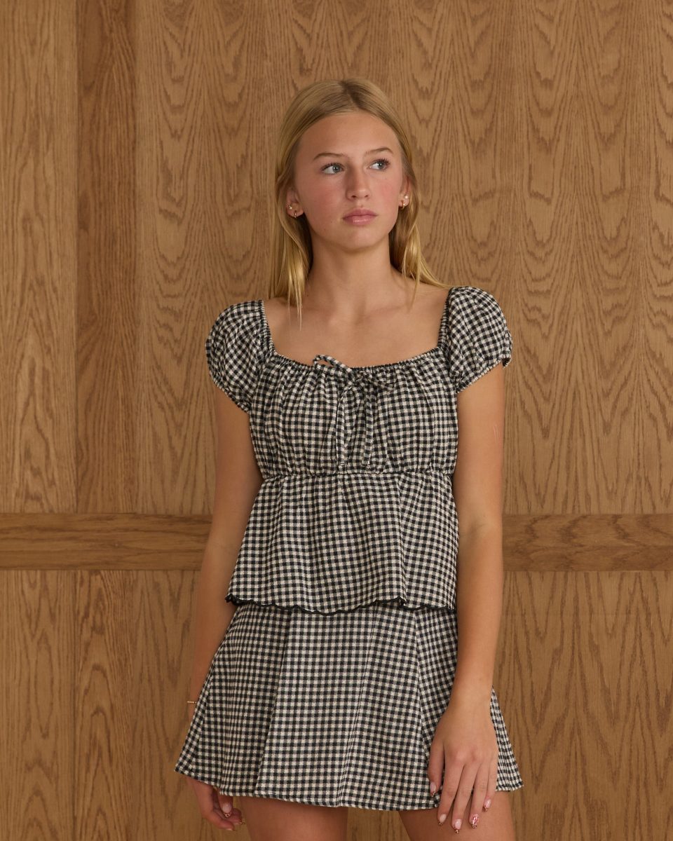 Rylan Top || Black Gingham