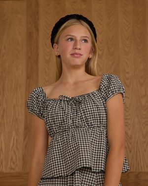 Rylan Top || Black Gingham