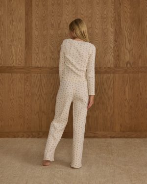 Ribbed Lounge Set || Natural Ditsy