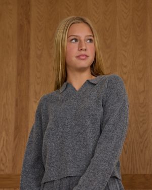Collared Sweater || Heathered Grey