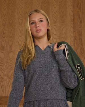 Collared Sweater || Heathered Grey