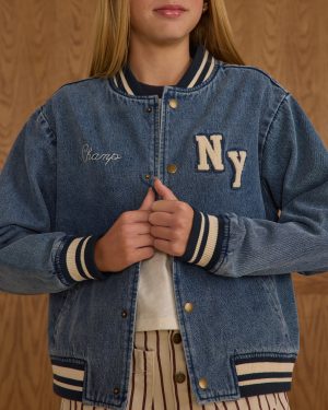 Varsity Jacket || Indigo Denim
