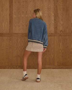 Varsity Jacket || Indigo Denim