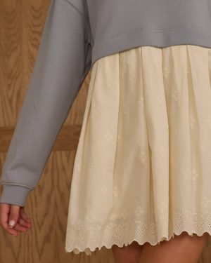 Sweatshirt Dress || Dusty Blue