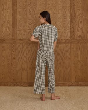 Ruffle Pajamas || Evergreen Gingham