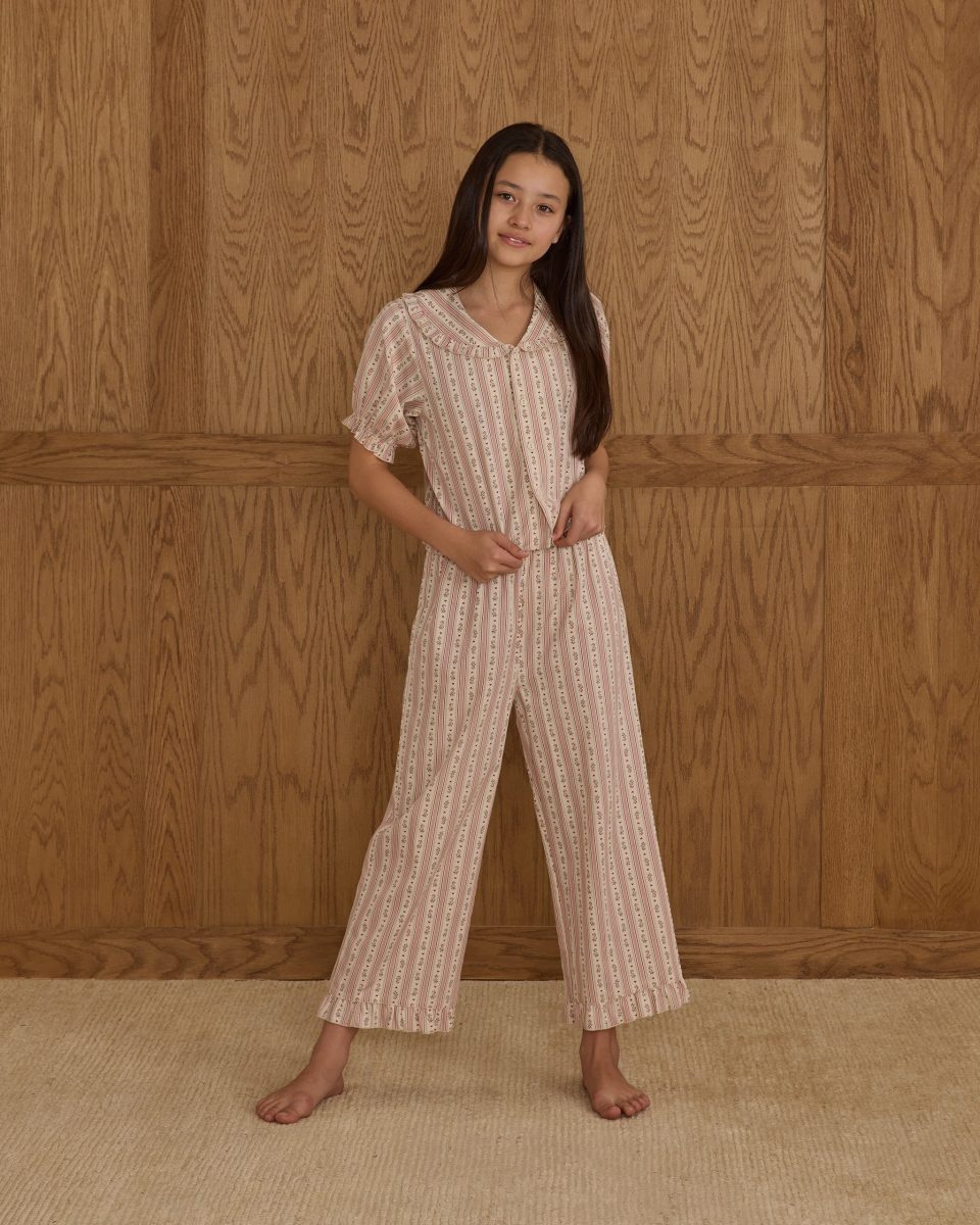 Ruffle Pajamas || Candy Cane Stripe