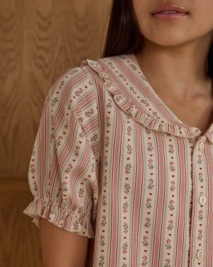 Ruffle Pajamas || Candy Cane Stripe