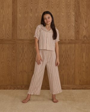 Ruffle Pajamas || Candy Cane Stripe