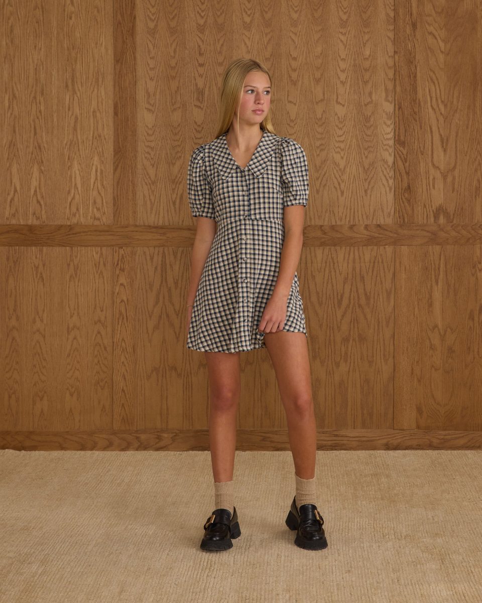 Del Mar Dress || Navy Check