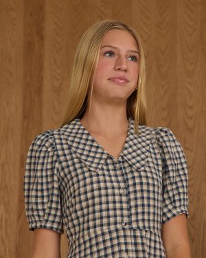 Del Mar Dress || Navy Check