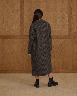 Longline Coat || Micro Check