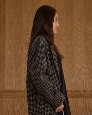Longline Coat || Micro Check