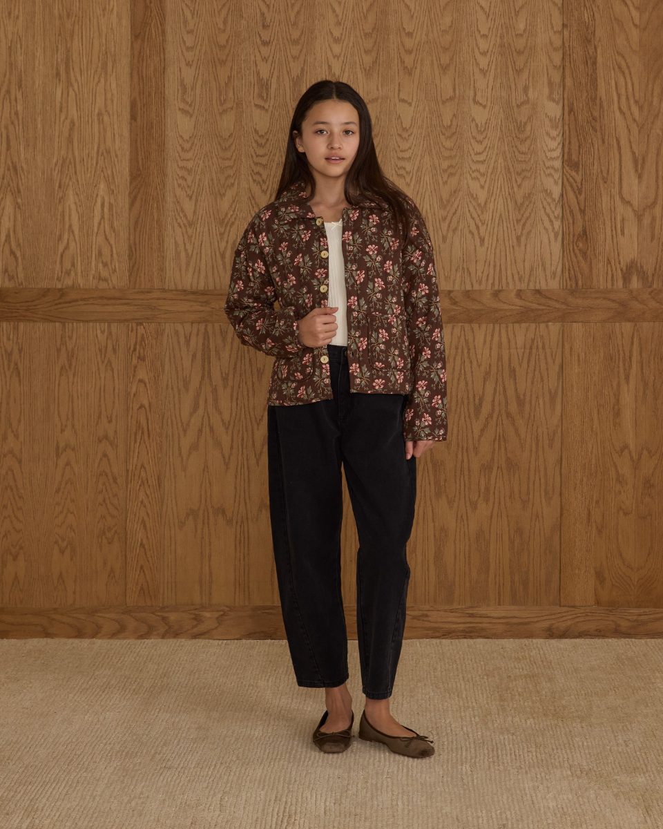 Quilted Collar Jacket || Winter Floral