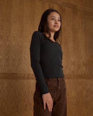 Ribbed Long Sleeve || Black