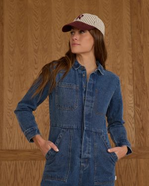 Long Sleeve Coverall | Indigo Denim