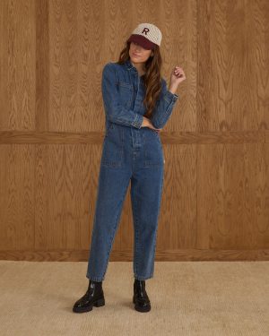 Long Sleeve Coverall | Indigo Denim