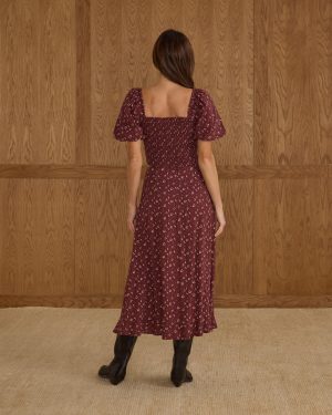 Button Slit Skirt | Harvest Berry