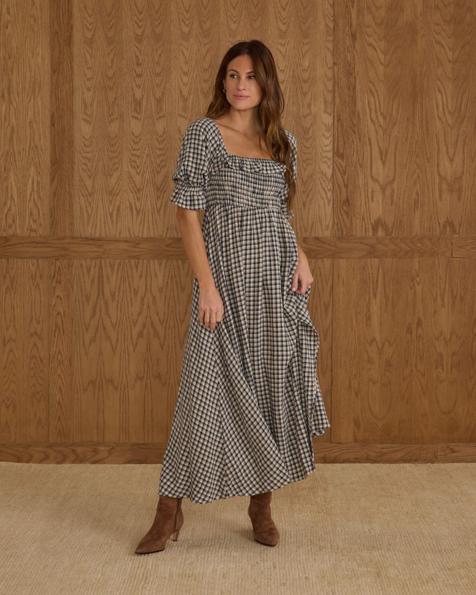 Birdie Dress | Navy Check
