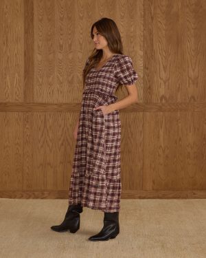 Kate Dress | Burgundy Plaid