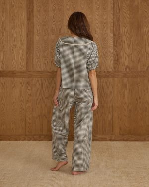 Ruffle Pajamas | Evergreen Gingham