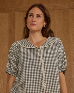 Ruffle Pajamas | Evergreen Gingham