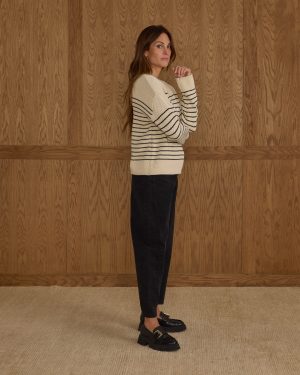 Jacques Sweater | Black Stripe