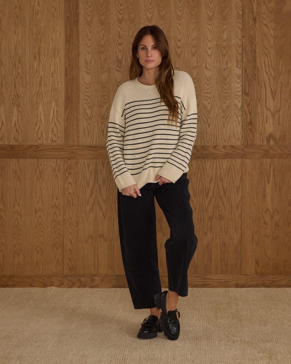 Jacques Sweater | Black Stripe
