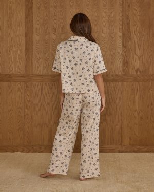 Woven Pajama Set | Blue Floral