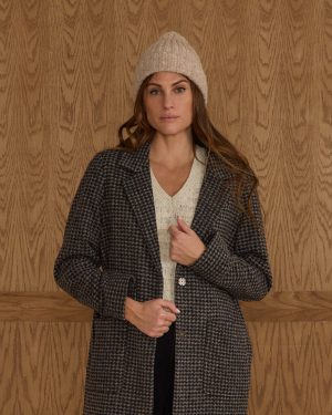 Longline Coat | Micro Check