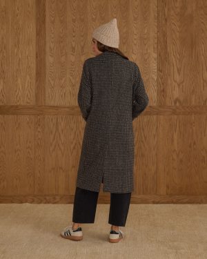 Longline Coat | Micro Check