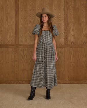 Chiara Dress | Black Gingham